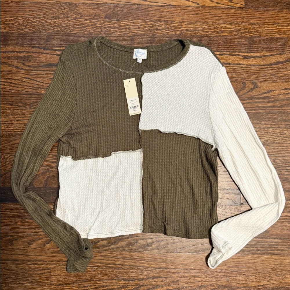 Francesca’s Patchwork Long Sleeve Top